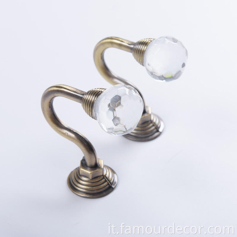 European style crystal curtain hook wholesale